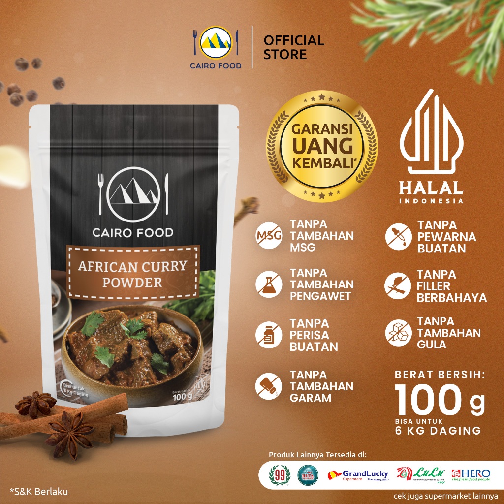 

African Curry Powder (Bumbu Kari Afrika) - Cairo Food 100 gr