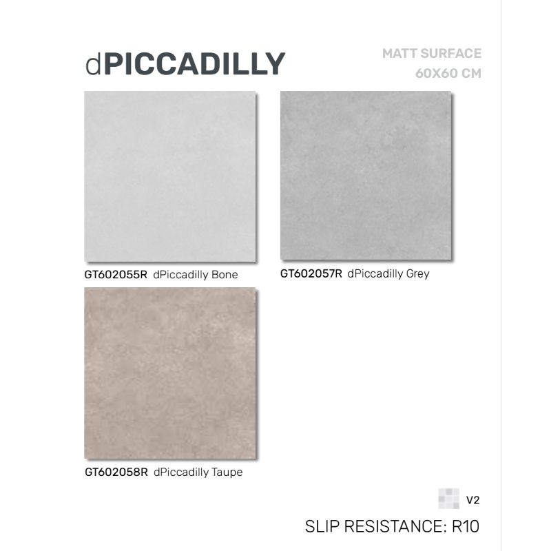 Roman Granit dPiccadilly Piccadilly 60x60 matt surface granit dinding lantai tembok
