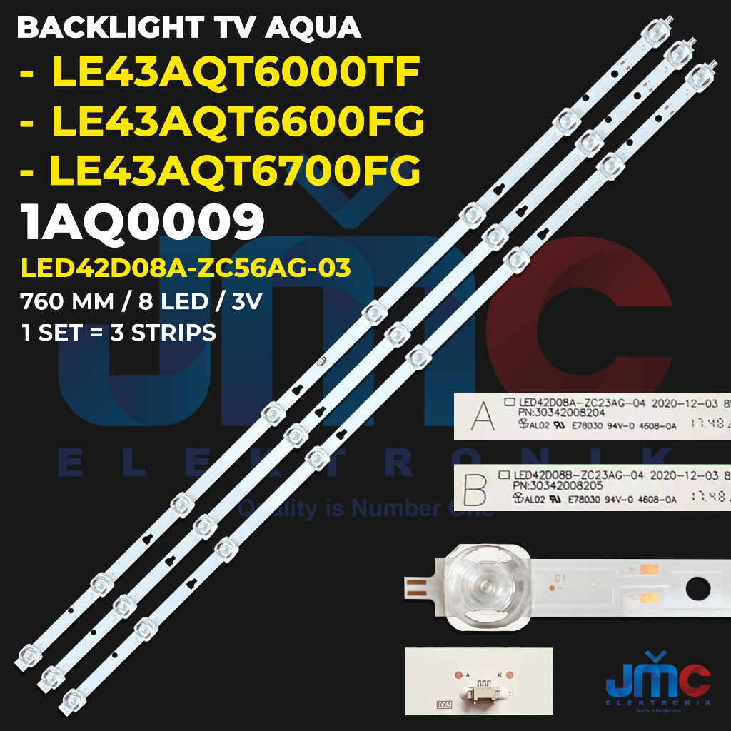 Backlight TV AQUA 43 Inch LE43AQT6000 LE43AQT6600 LE43AQT6700