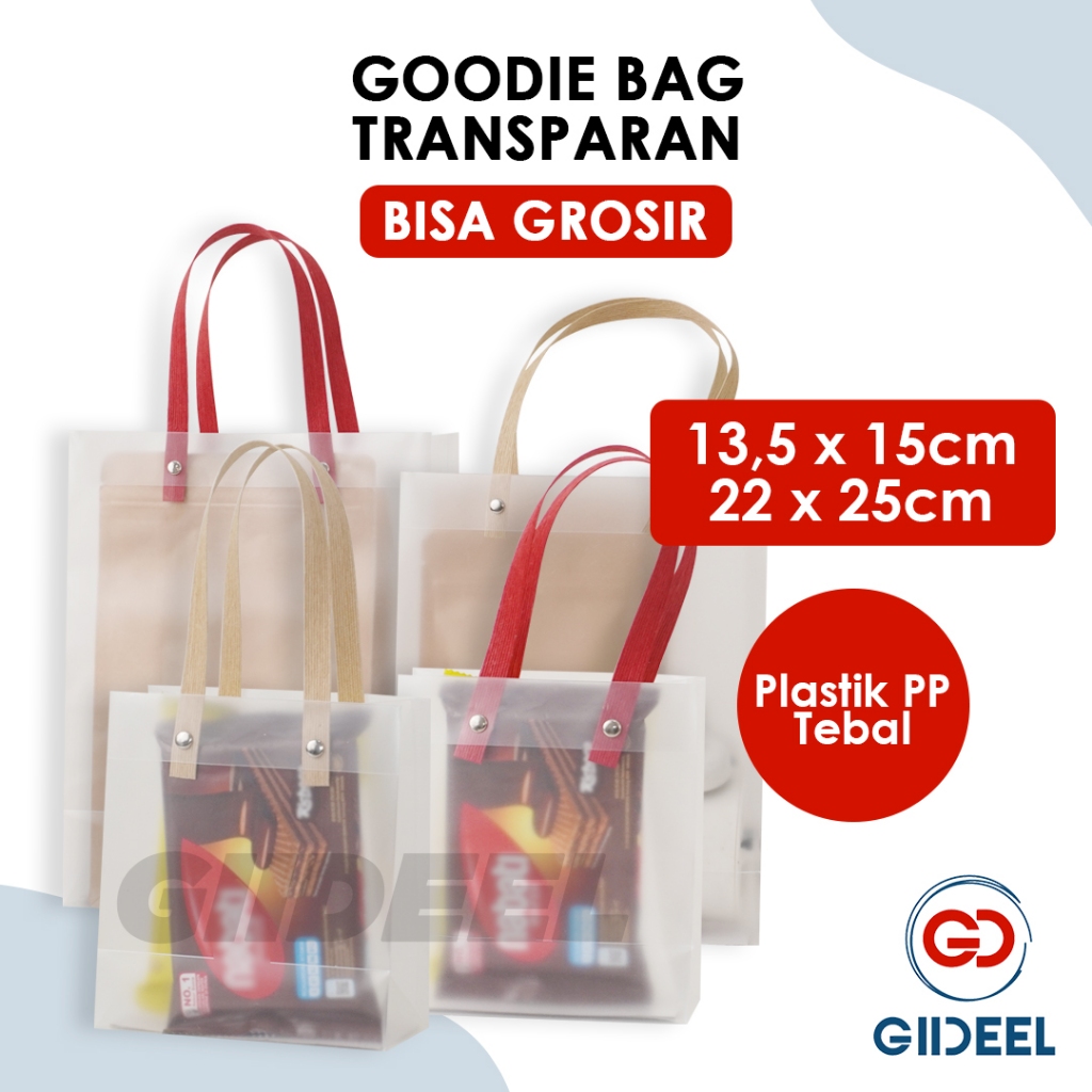 

GIIDEEL Goodie Bag TAS Souvenir MATTE TRANSPARANT Hampers / Parcel / Souvenir / Hajatan