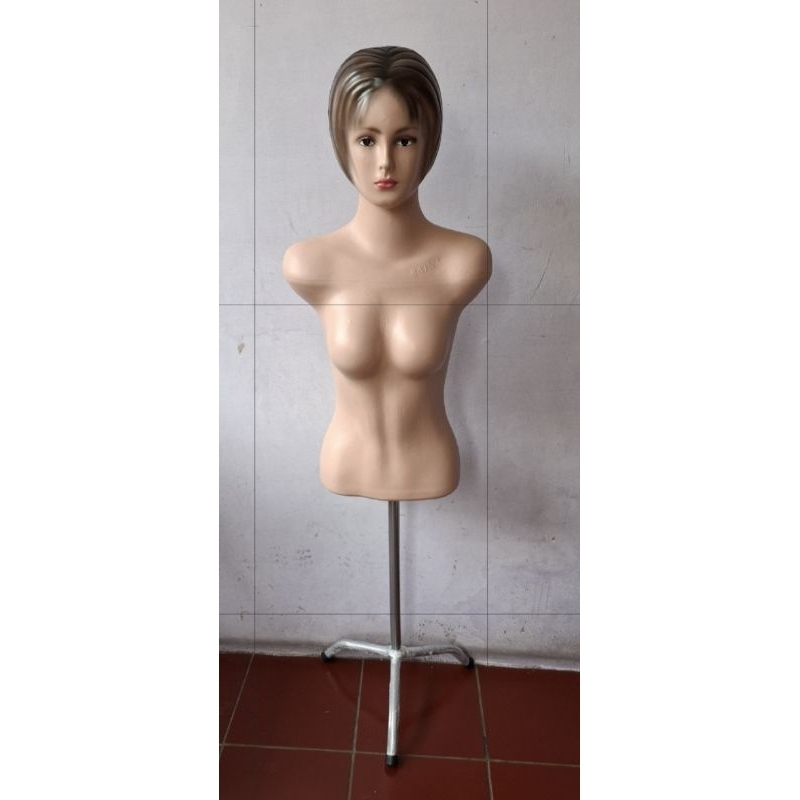 Patung baju, manekin badan untuk Baju wanita, Torso Cewe Rambut, boneka baju