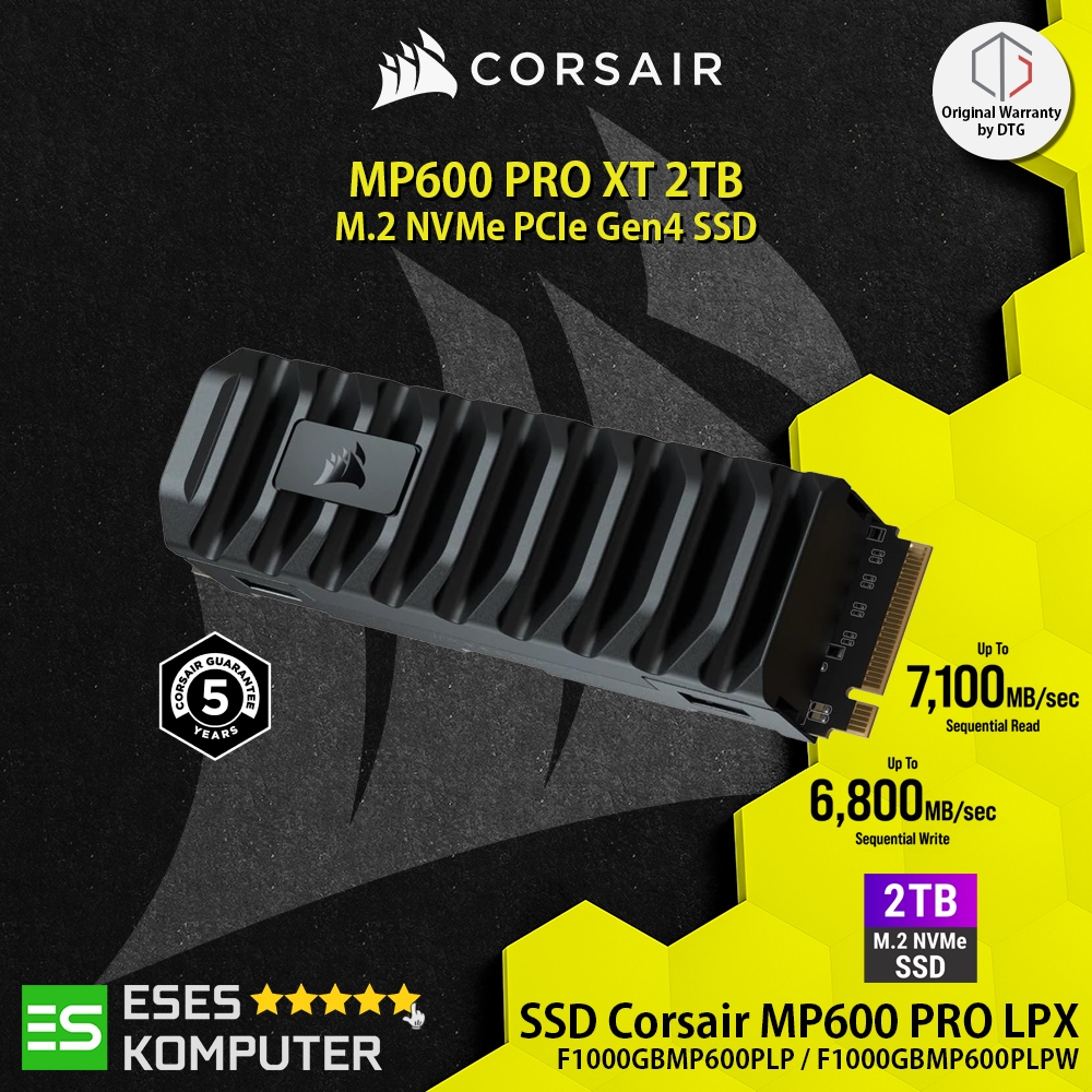 Corsair MP600 PRO XT 1TB M.2 NVMe PCIe Gen 4.0 x4 SSD