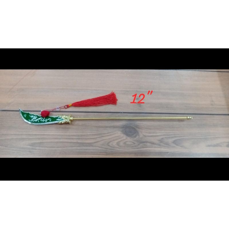 pedang patung dewa kwan kong/ kwan kung - 12inch ( s) hijau