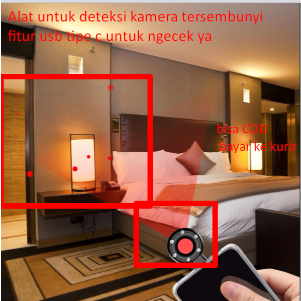 Alat untuk deteksi kamera tersembunyi fitur usb tipe c untuk ngecek ya