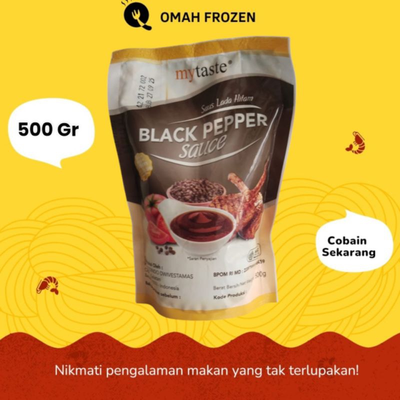 

Mytaste Black Pepper Sauce saus lada hitam 500 Gr