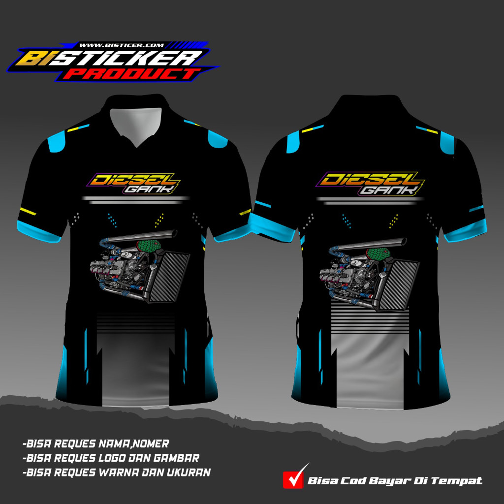 KAOS JERSEY BALAP MOTOR RACING CUSTOM PRINTING (GRATIS GANTI NAMA NOMER)