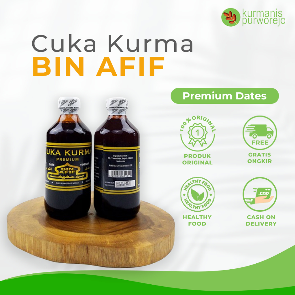 

Cuka Kurma Bin AFIF 310ml Minuman Herbal Vinegar Original