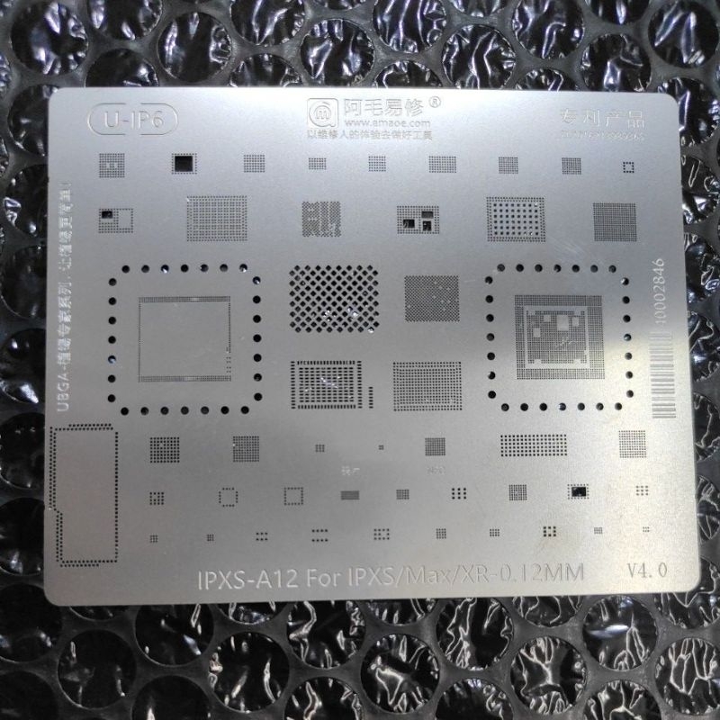 PLAT BGA AMAOE CETAKAN IC CPU 12 IPHONE XS/XS MAX/XR ORIGINAL/KODE U-IP6