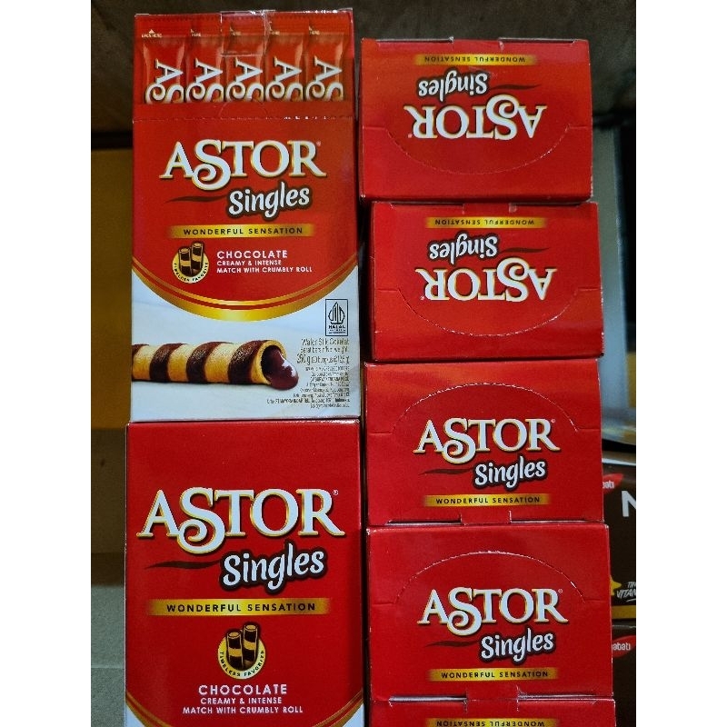 

Astor Singles Chocolate Creamy & Intense Match with Crumbly Roll/ Box isi 20 pcs