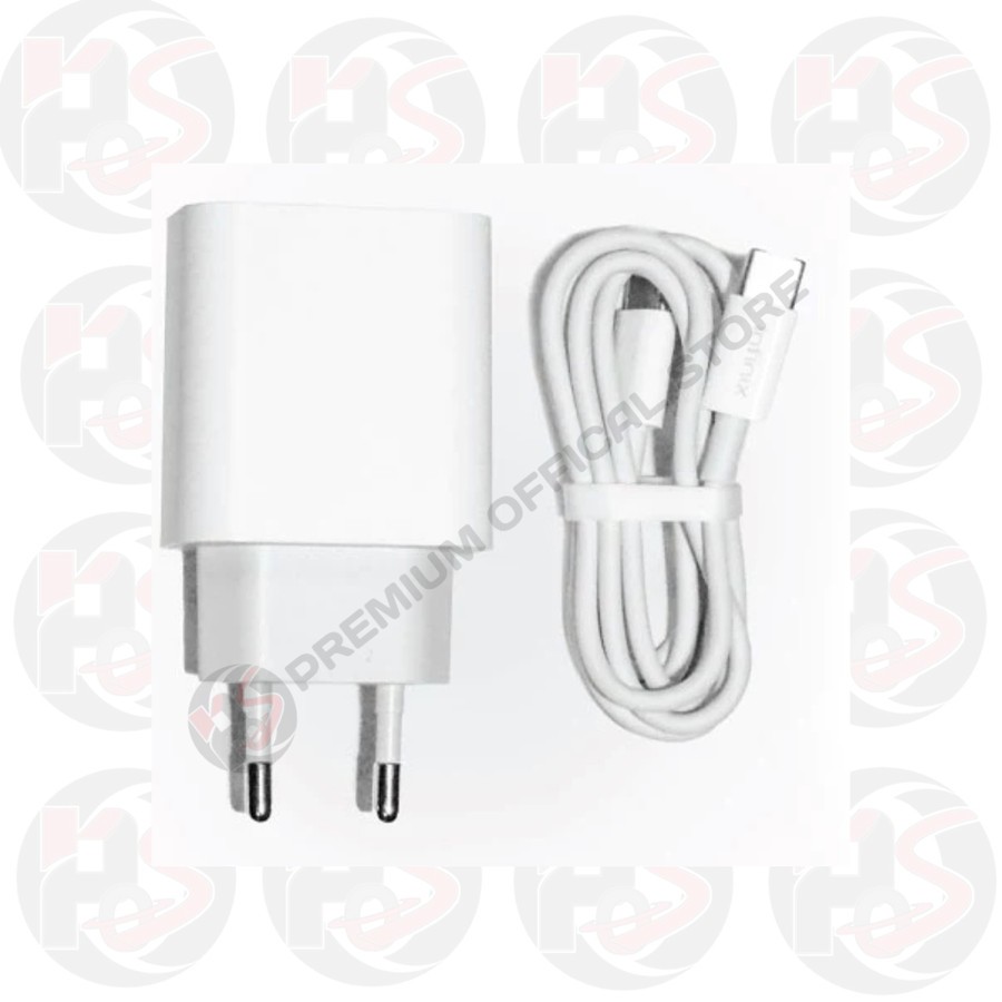 Infinix XC05 Charger Kit - 20W Fast Charging Adaptor with 3A Type-C to C Cable