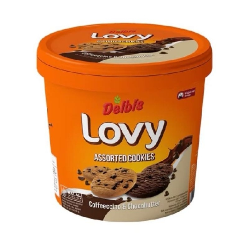 

Lovy Assorted Cookies Coffeeccino&Chocobutter 280g Kemasan Ember