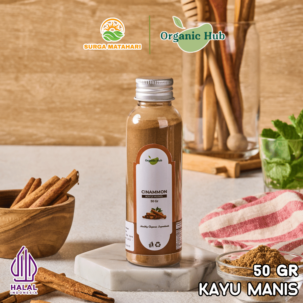 

Organic Hub Kayu Manis Bubuk Premium Quality Cinnamon Powder Bumbu Dapur 50 gr