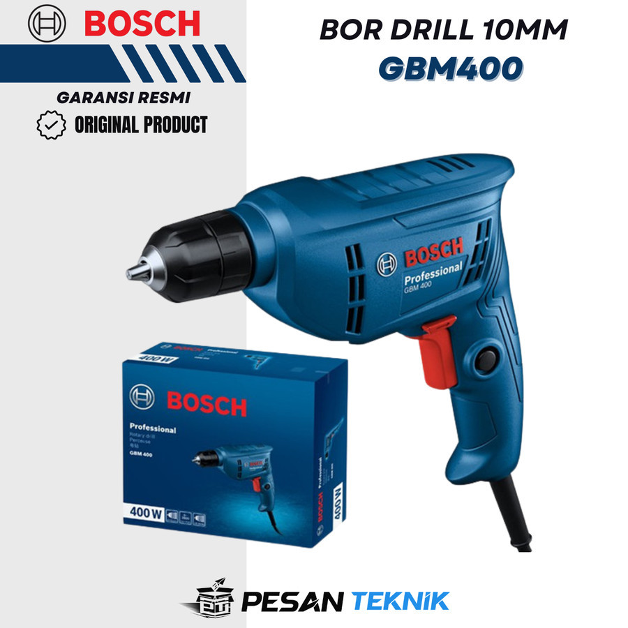 Mesin Bor Listrik Bosch 10mm Bor Besi Drill GBM400 - Non Impact Bosch