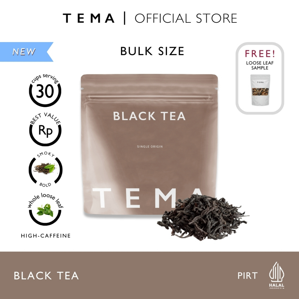 

Black Tea - Single Origin - TEMA Tea Loose Leaf large Pouch - 30 Servings