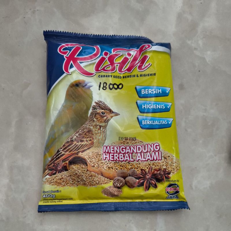 Risih Pakan branjangan kenari burung berkualitas komplit racikannya