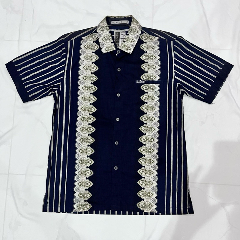Kemeja Batik Biru Dongker - Damor