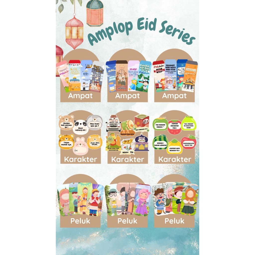 

F AND X Ampat Eid, Amplop Karakter, Amplop Peluk