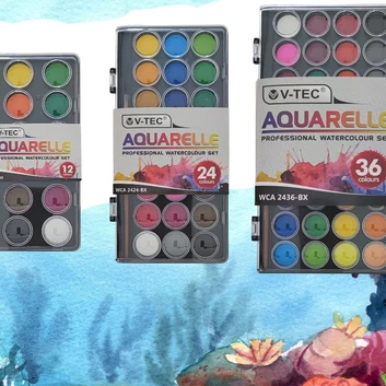 

WATERCOLOUR V-TEC AQURELLE /CAT AIR SET/12/24/36