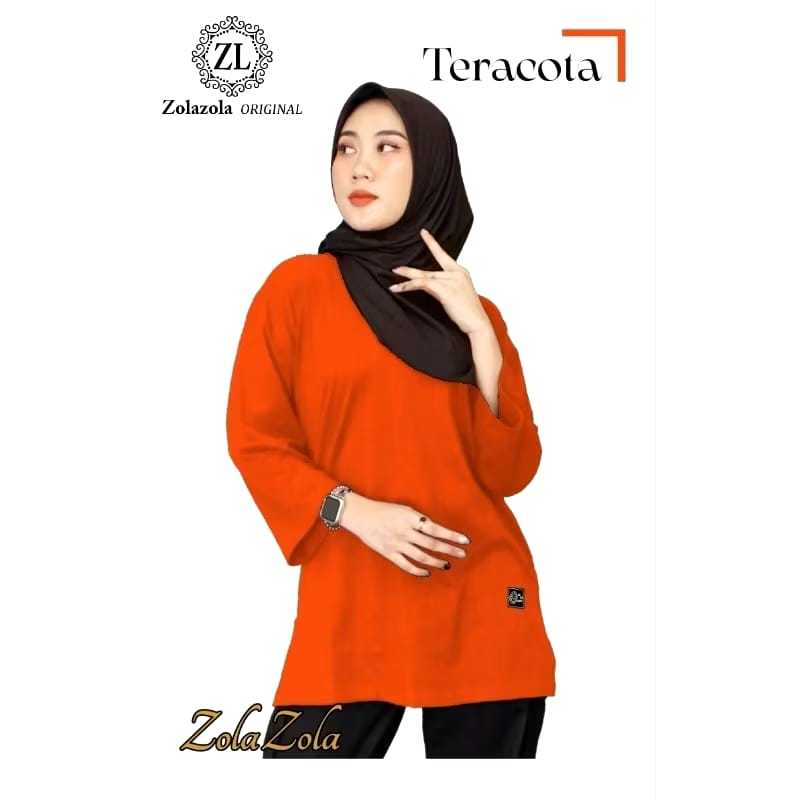 Kaos Wanita Oversize Semi Tunik TERBARU ZolaZola Original SIZE M,L,XL,XXL,XXXL Bisa Buat Saragaman