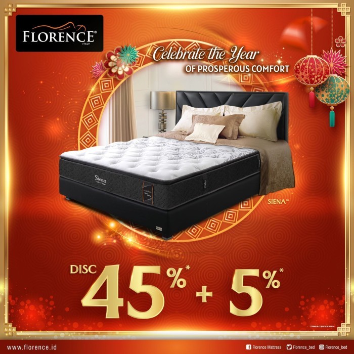 Florence Smart Living Series Siena 160 x 200 Matras Spring Bed Ketebalan 29 cm