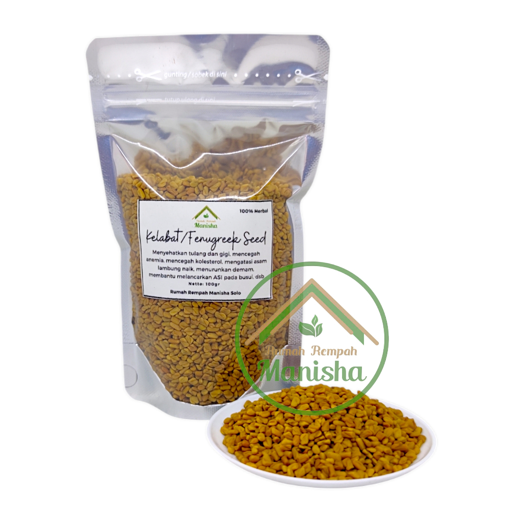 

Biji Kelabat - Klabet - Fenugreek Seed 100gr