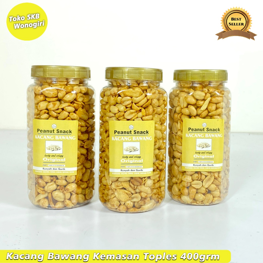 

Kacang Bawang Kemasan Toples 400grm