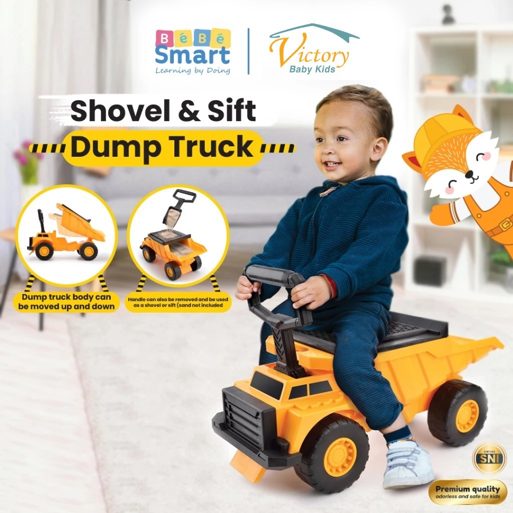 BEBE SMART Mobil Anak Bisa Dinaiki / Mainan Anak / Ride On Anak / Shovel & Sift Dump Truck