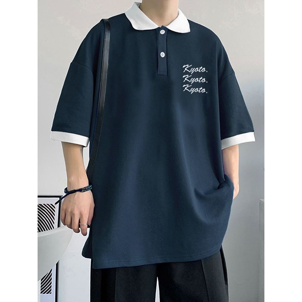 KAOS POLO Big Size (M - 6XL) Kaos Jumbo Kyoto. Kyoto. Kyoto. logo Simple Polo Shirt Unisex M L XL XX