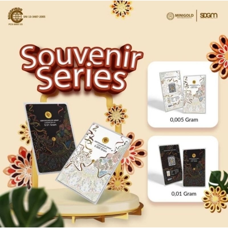 BATAM - MINIGOLD MINI GOLD BY SDGM 0.005 gram 0.01 gram souvenir series logam mulia emas murni 24 ka