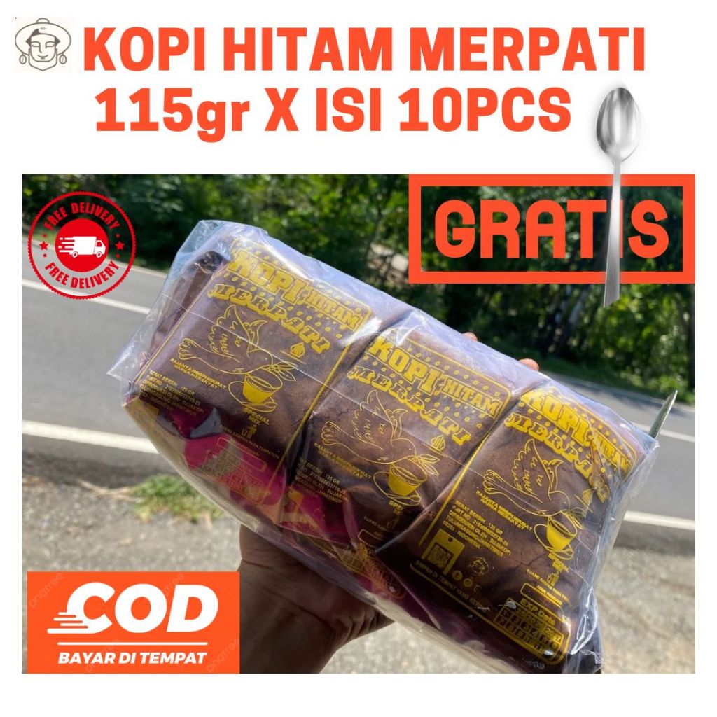 

KOPI BUBUK HITAM TERLARIS 1KG LEBIH ISI 10pcs x 115gr grosir gratis sendok dan kopi sachet sujakopi