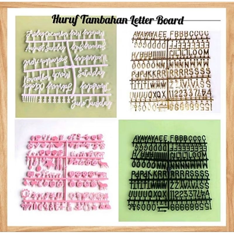 

Murah 2 cm - Huruf Tambahan untuk Letter Board / Papan Nama Bayi / Menu Cafe