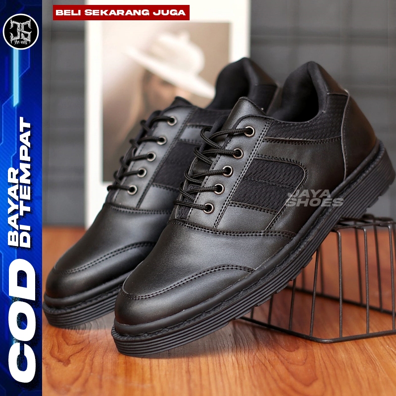 Lanka Sepatu Pria Oxford Pantofel Hitam Kasual