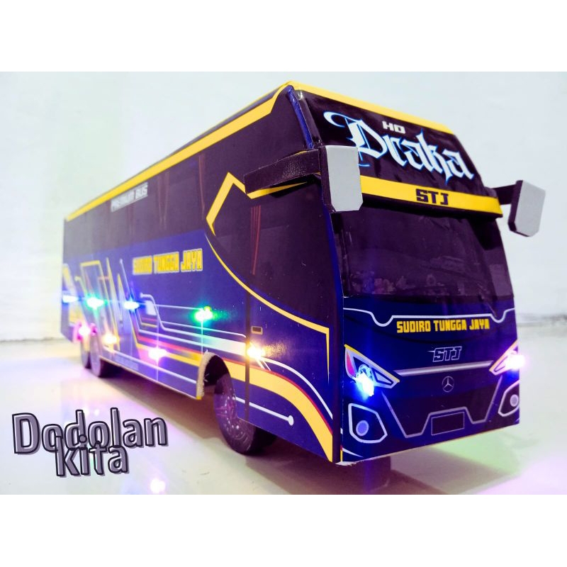 DRAKA BUS MINIATUR FULL LAMPU