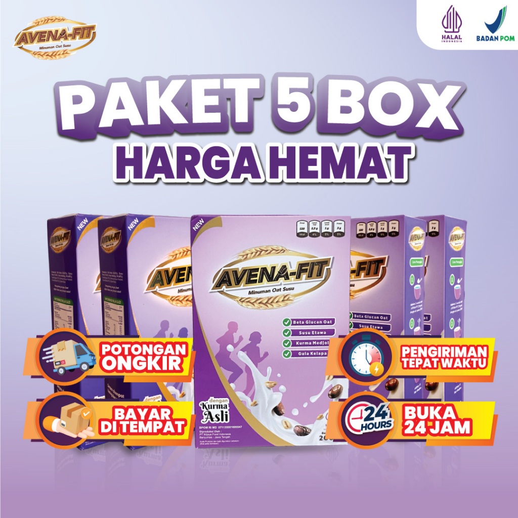 

Avena Fit Paket 5 Box Minuman Oat Susu Khusus Kolestrol Tinggi