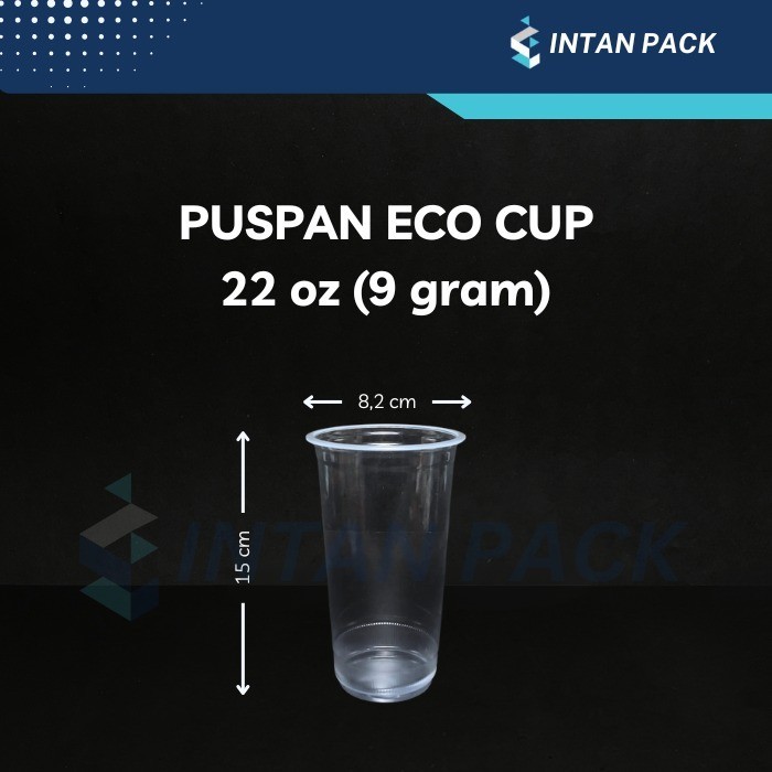 Gelas Plastik Cup 22 oz 9 gram Puspan ( 50 pcs )