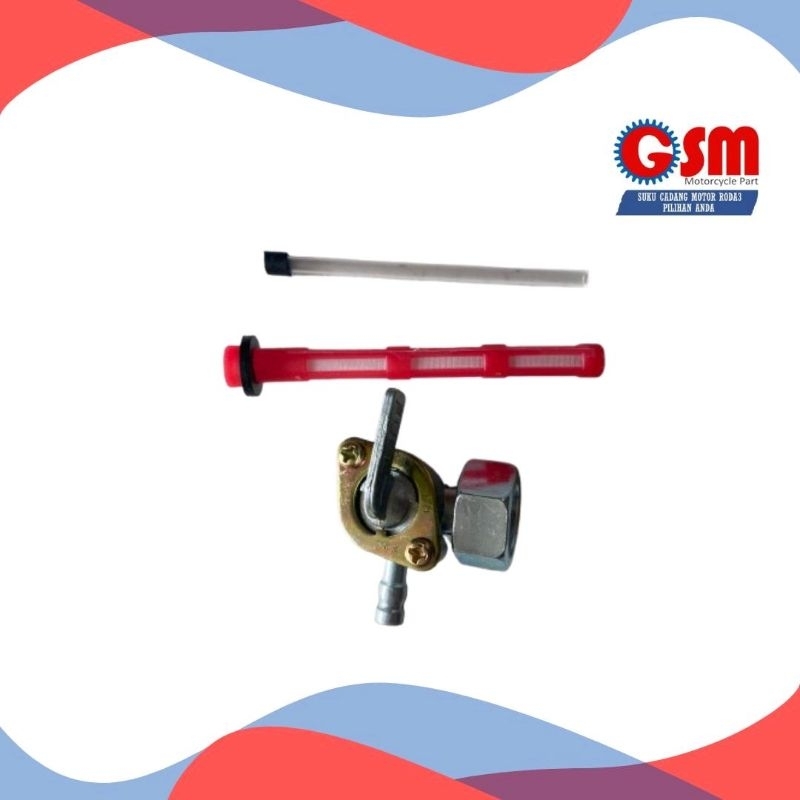 kran bensin big hole 14mm - sparepart motor roda 3 (Gs 48a)