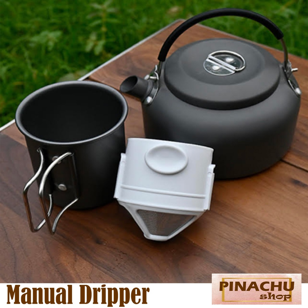 Manual Dripper Penyaring Kopi Double Layer Portable Dripper Stainless Steel Dripper Saringan Kopi