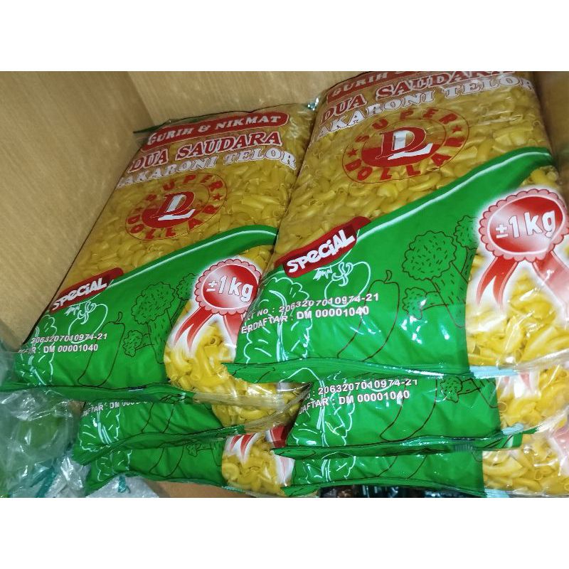 

MAKARONI TELOR DUA SAUDARA ,MAKARONI MENTAH 1KG