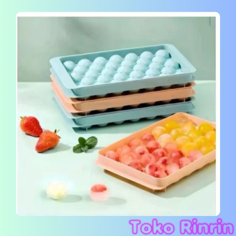 Rinrin Cetakan Es Batu Bulat mini isi 33 Besar / Ice Cube Tray mini / Cetakan Jelly mini