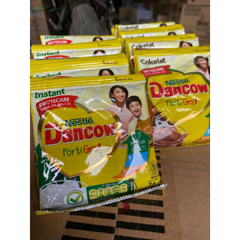 

1 Renceng DANCOW fortigo bubuk 27g coklat / vanila (isi 10 pcs)