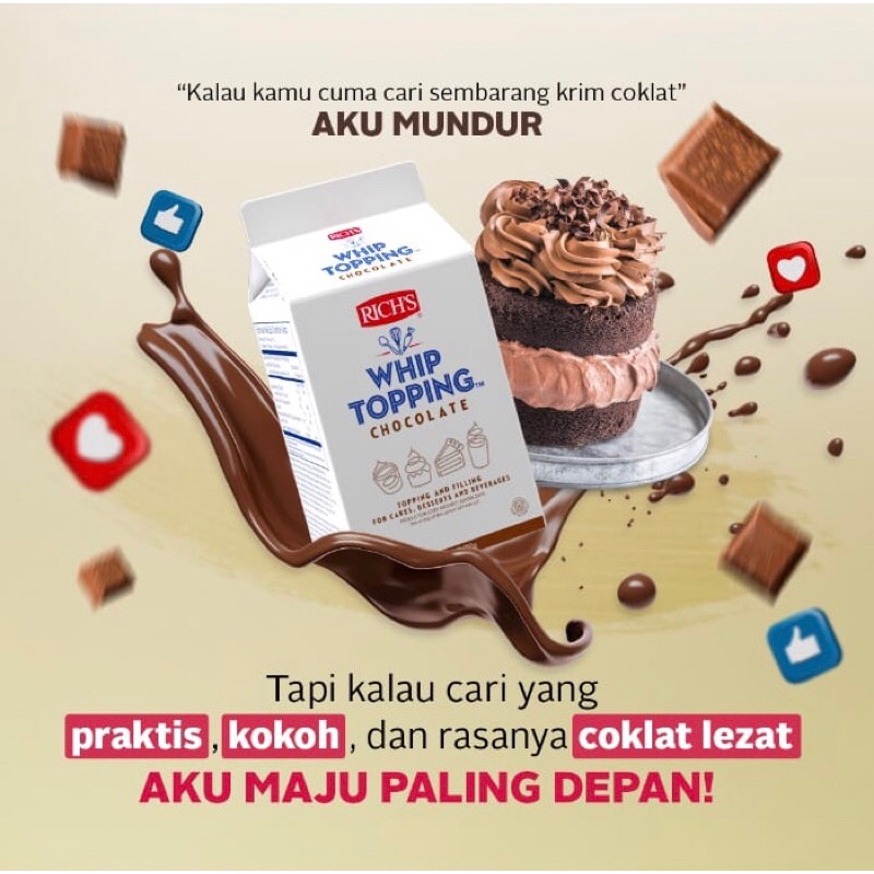 

Rich's Whip Topping Chocolate 500Gr
