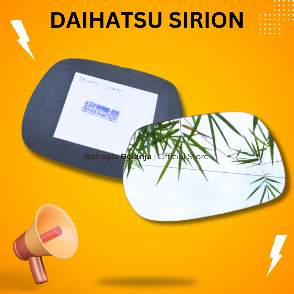 Kaca spion daihatsu sirion 2005 - 2010 refill tanpa frame kaca saja kaca cembung kanan / kiri Cermin