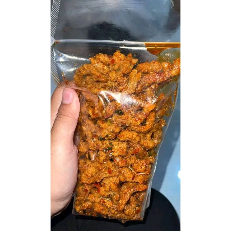 

Kripik Usus Crispy Seblak Usus Pedas Daun Jeruk 100gram