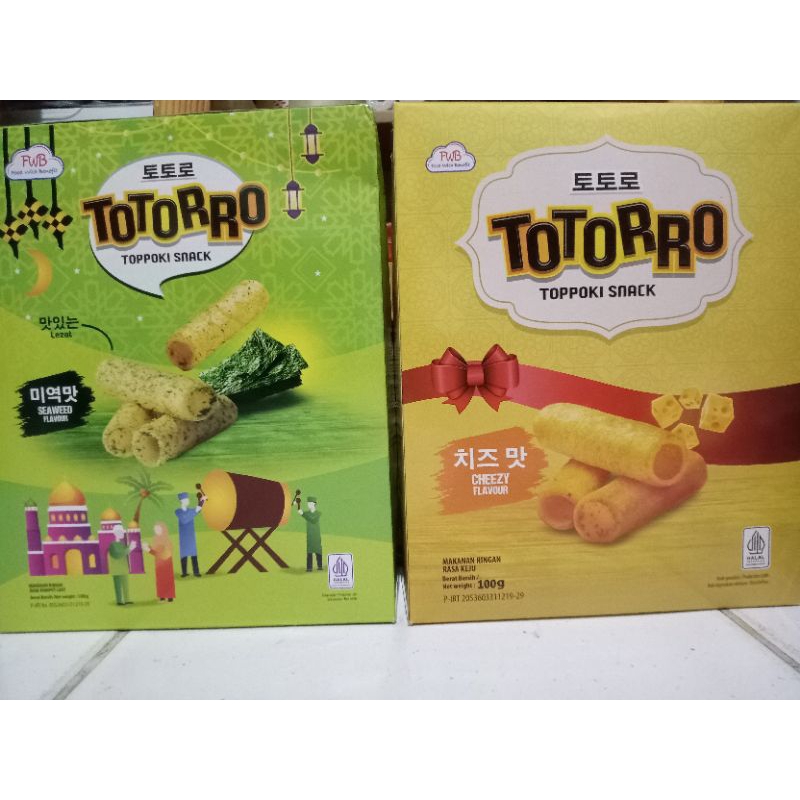 

MAKANAN RINGAN RASA KEJU TOTORRO/CHEEZY FLAVOUR TOTORRO TOPPOKI SNACK