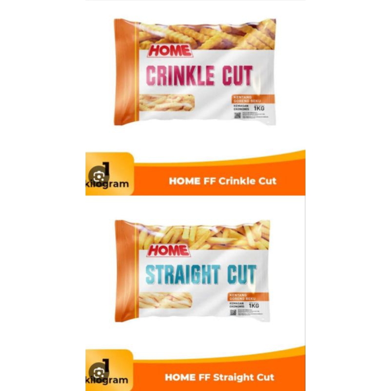 Kentang Goreng Home Crinkle/Straight Cut 1kg - Frozen Food