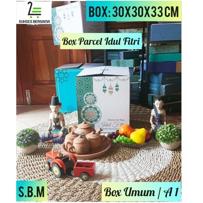 

Box 30x30x33 cm/Parcel/IdulFitri/Lebaran/Eidmubarak/Kardus/Hampers