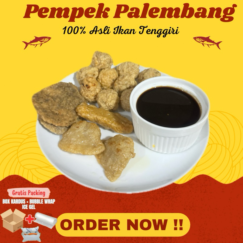 

Pempek Palembang isi 12 mix | Asli Ikan Tenggiri 100%