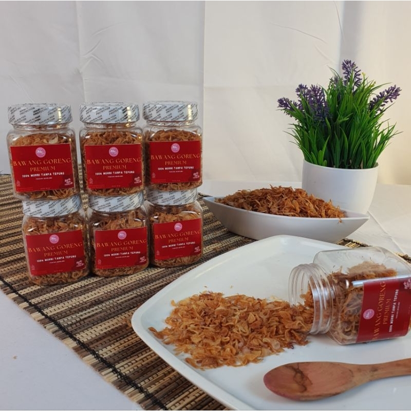 

Bawang merah Goreng Premium 100% tanpa tepung 65gram Tanpa Pengawet dan MSG