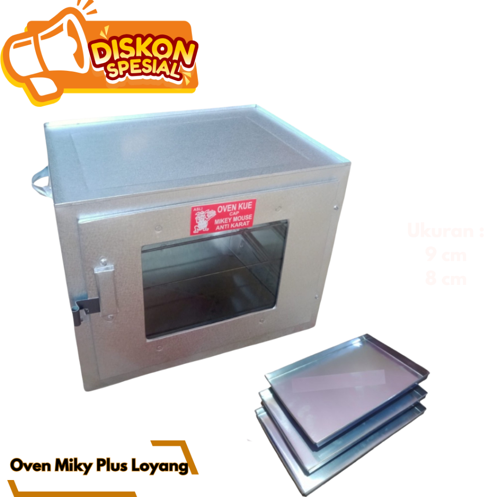 Oven Kompor Miky 3 Susun Plus Loyang / Oven Kue / Oven Tangkring Kompor Gas