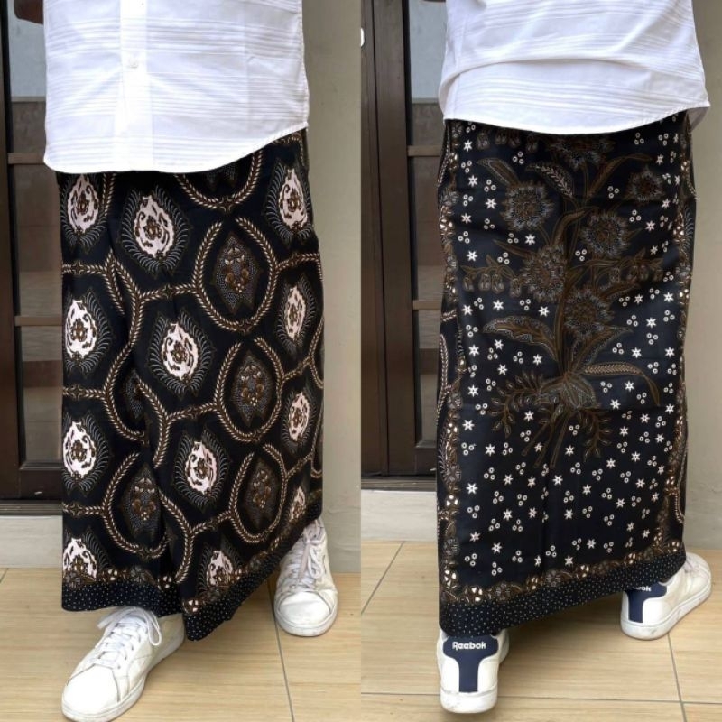 SARUNG BATIK MOTIF KEMBANG PARI BAKARAN SENO KAWUNG PRIA JUMBO GOYOR SUPER ADEM